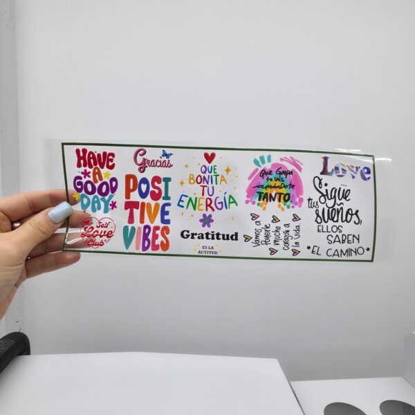DTF UV 28 X 10 CM Frases Positivas