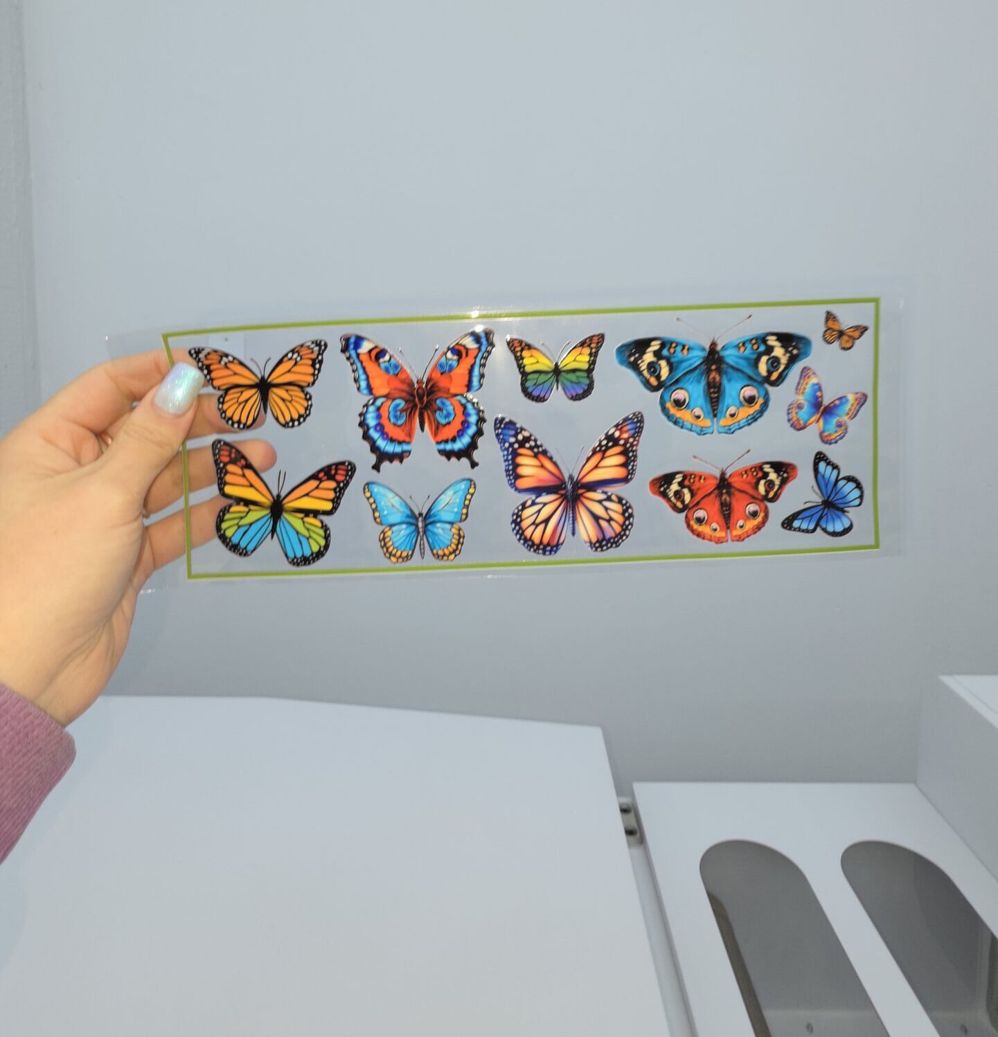 DTF UV 28X10CM Mariposas